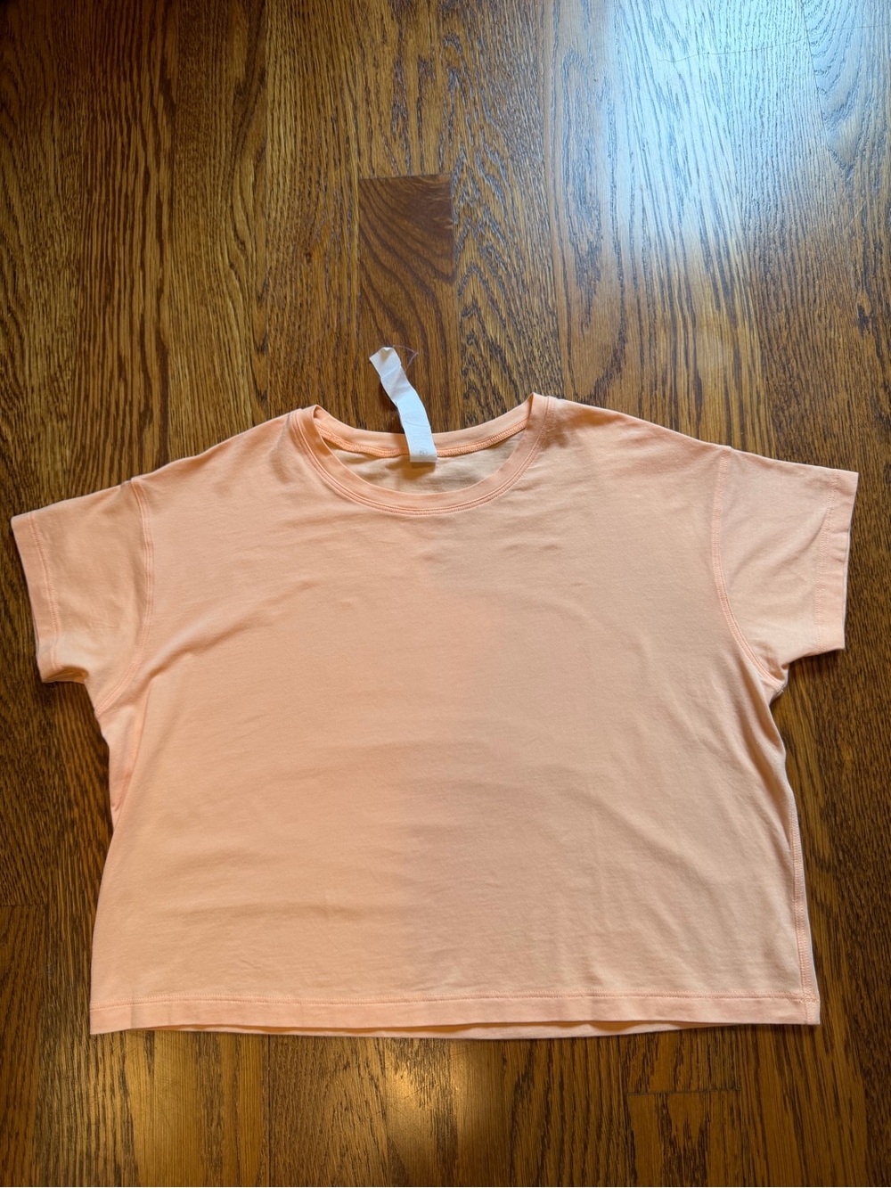 lululemon Peach cropped tee shirt